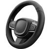Upgrade4cars Steering Wheel Cover Leather Look Black Steering Wheel Cover