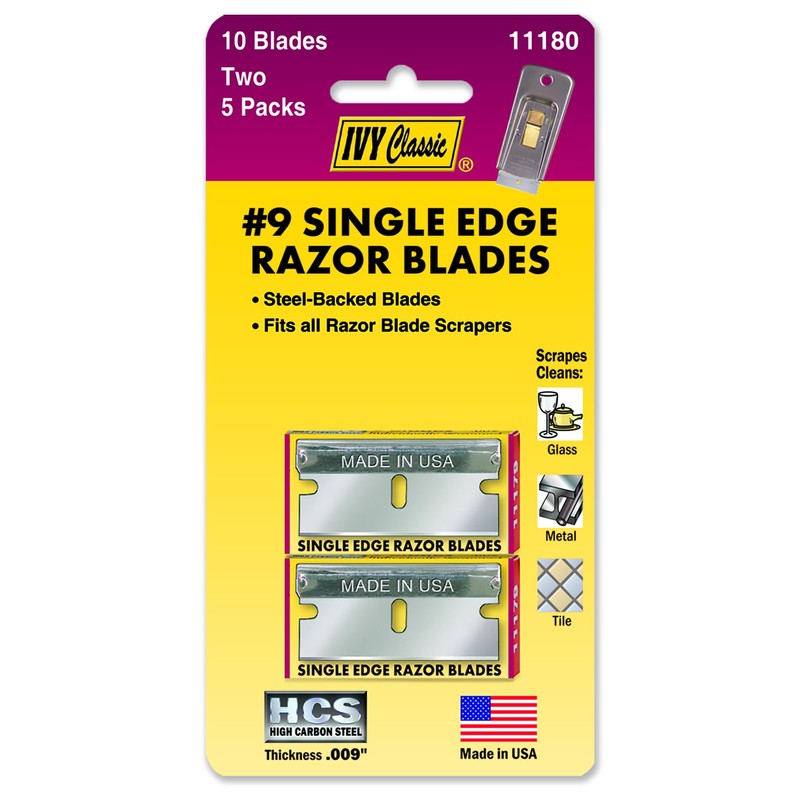 IVY Classic 11180 Single-Edge Razor Blades, USA, 10 Pack