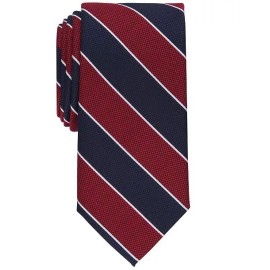 Club Room Men's Parks Stripe Red Necktie-OS