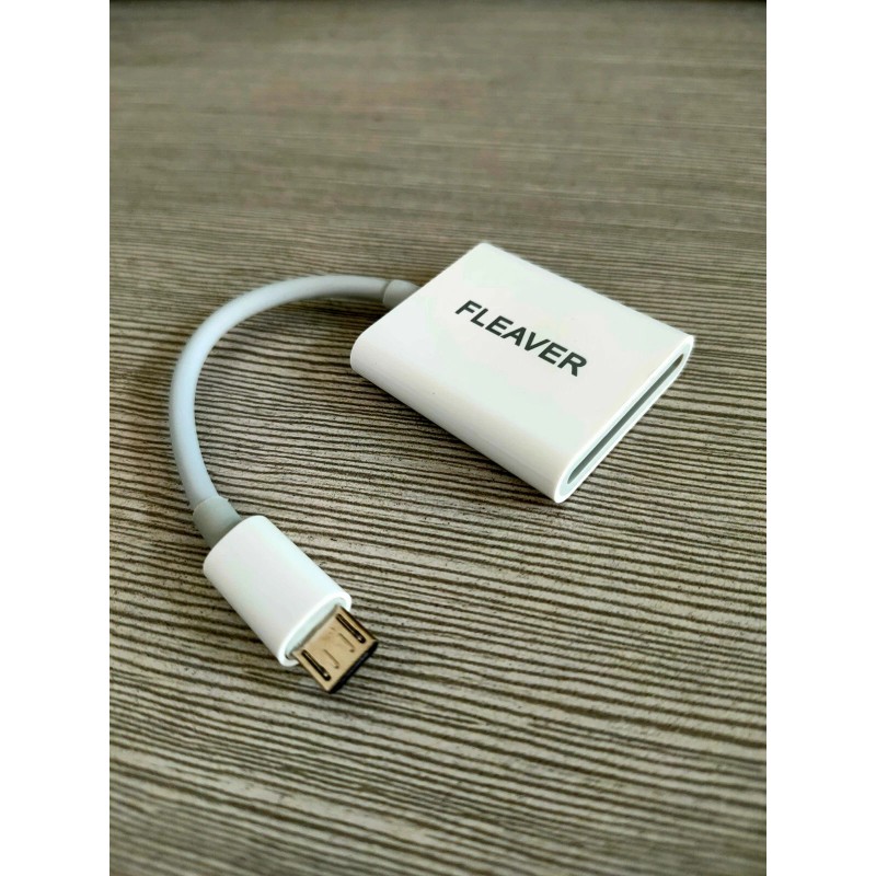 FLEAVER Micro USB to SD Card Camera Reader for Android