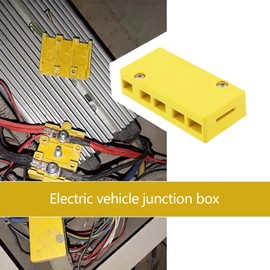 Micro Traders 2PCS Electric Bicycle 5 Pole Phase Connection Box Motor Controller Wire Connection Insulation Box for Electric Bicycle Modification with Screw Nuts, 78.5x36x18.5mm