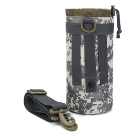 Dooppa Outdoor Nylon Tactical Military Water Bottle Holder Kettle Bag for Outdoor Sports Camping Hiking Cycling Running (ACU)