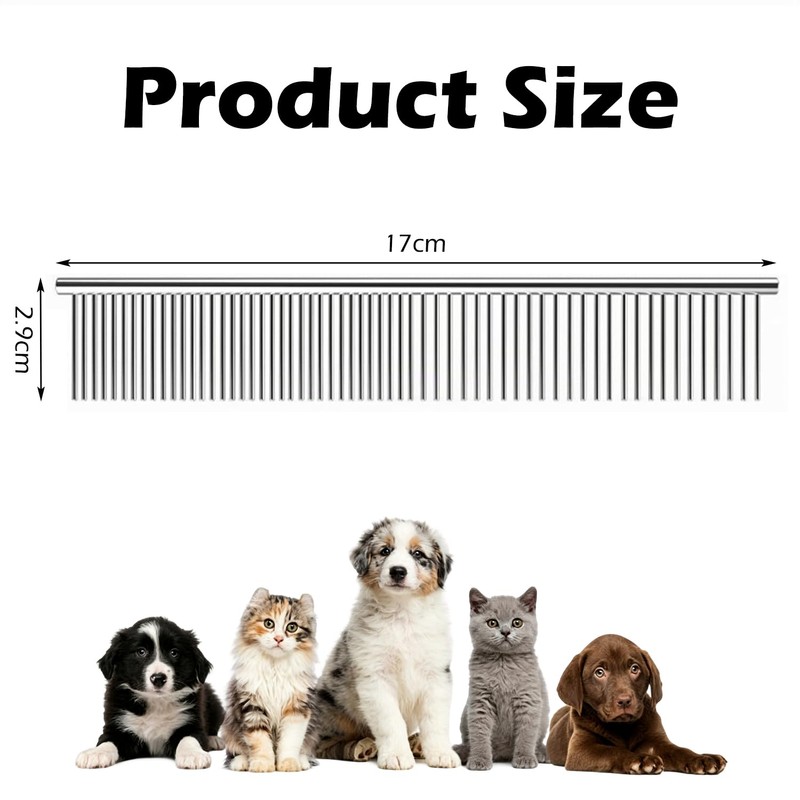 Dog Comb & Cat Comb, Stainless Steel Pet Comb, Gently