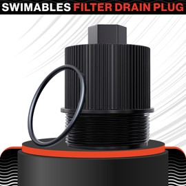 Swimables 190030 Pentair Filter Drain Plug | Compatible with Pentair FNS Plus Parts, Clean and Clear Plus Parts, & Quad DE Filters | Durable Pentair Drain Plug Replacement | Includes O-Ring