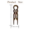 French Hair Pins, 3-Pack Acetate 2-Prong U-Shaped Hair Forks