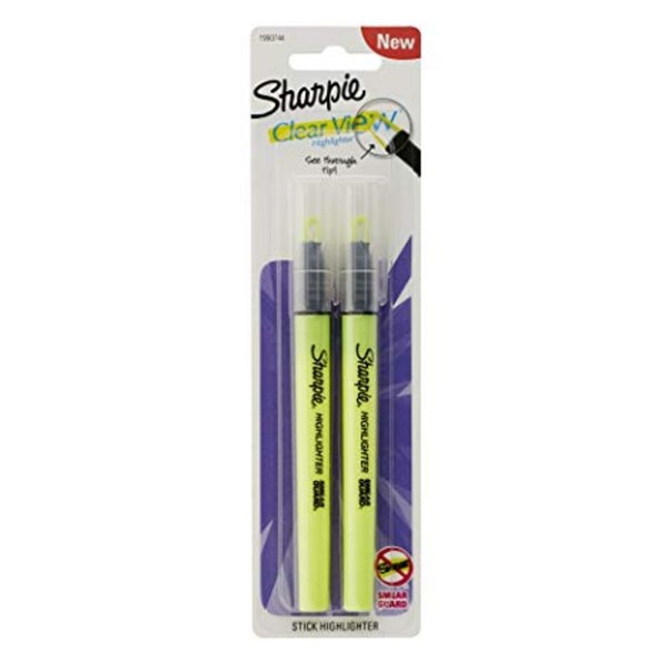 Sharpie CLEAR VIEW HIGHLIGHTER, 2PK Yellow