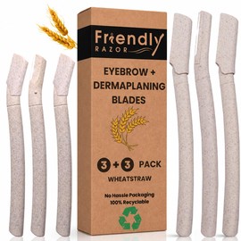 3+3 Dermaplaning and Eyebrow Blades for Face | Face Razors for Women | Facial Hair Remover | Eyebrow Razors for Peach Fuzz Removal & Skin Exfoliation
