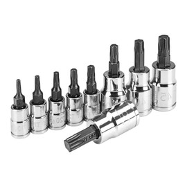 9 Pc 1/4 in. and 3/8 in. Drive Star Bit Socket Set New 90 Day Warranty