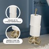 WallCharmers Gold Paper Towel Holder, Metal Toilet or Kitchen Paper
