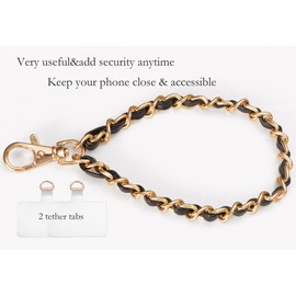UTreers Phone Charms Strap Wrist Chain Bracelet Phone Strap Detachable Anti Theft Anti-Fall Safety Hands-Free(2xPads) Fit Apple&Most Smartphones