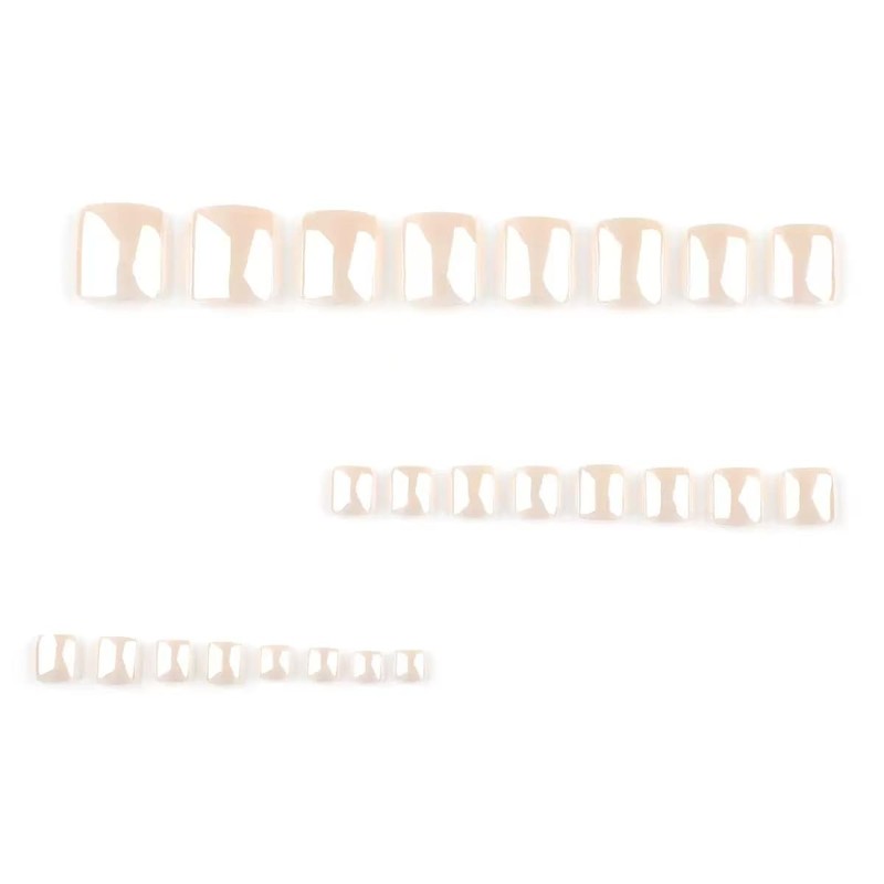Aurora Press on Toenails Short Square Fake Toenails Solid Color