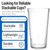 Carlisle 522007 Stackable Shatter-Resistant Plastic Tumbler, 20 oz., Clear (Pack