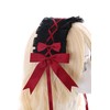 C-07-3 Black Red Maid Lolita Headband with Bow Gothic Hair