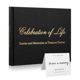 Yeplan Funeral Guest Book for Memorial Service, Celebration of Life Guest Book with Memory Sharing Pages, Elegant in Loving Memory Funeral Sign in Book for Funeral, Memorial & Celebration of Life
