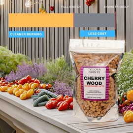 Tolosa Pointe Cherry Wood Smoking Pellets 12 Oz for Smokers & Grills, Hardwood BBQ Pellets, Sweet Mild Smoke Flavor for Pork, Chicken, Fish, Beef, Pro-Grade Grilling Fuel (Pack of 1)