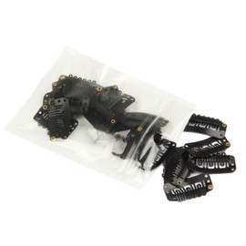 20pcs U-Shape Stainless Snap Clips for Wigs, Hair Extensions,Hairpieces,Wig Accessories Clips, Wig Combs (Black)