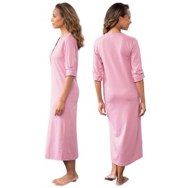 PajamaGram Ladies Nightgowns - Night Gown For Women Comfy, Pink, MD