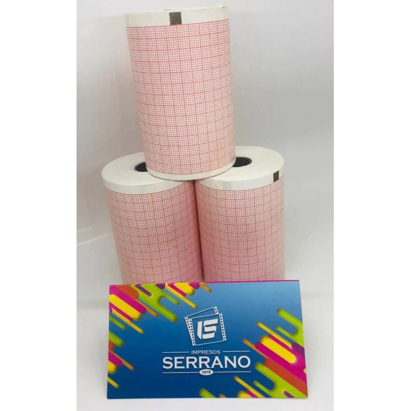 Impresos Serrano 3 Rollos Papel Para Electrocardiograma 80mm X 30m