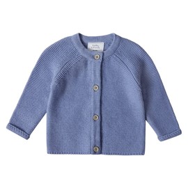 Stellou & friends 100% Cotton Newborn, Baby and Toddler Cardigan Sweater (Periwinkle, 3-4 Years)