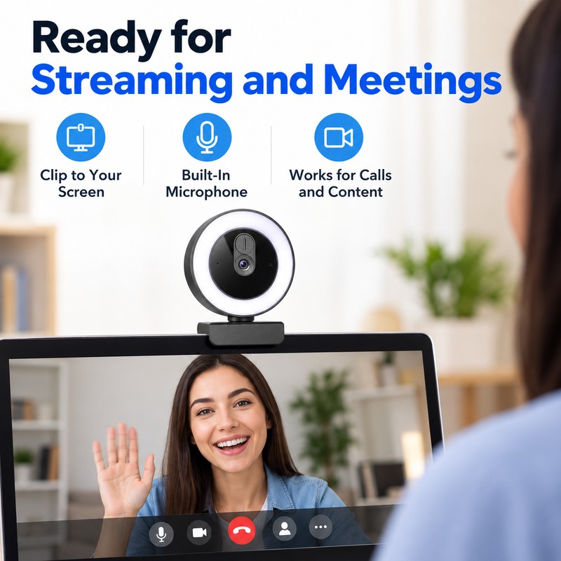 1080P USB Webcam for Video Calls & Streaming – Autofocus