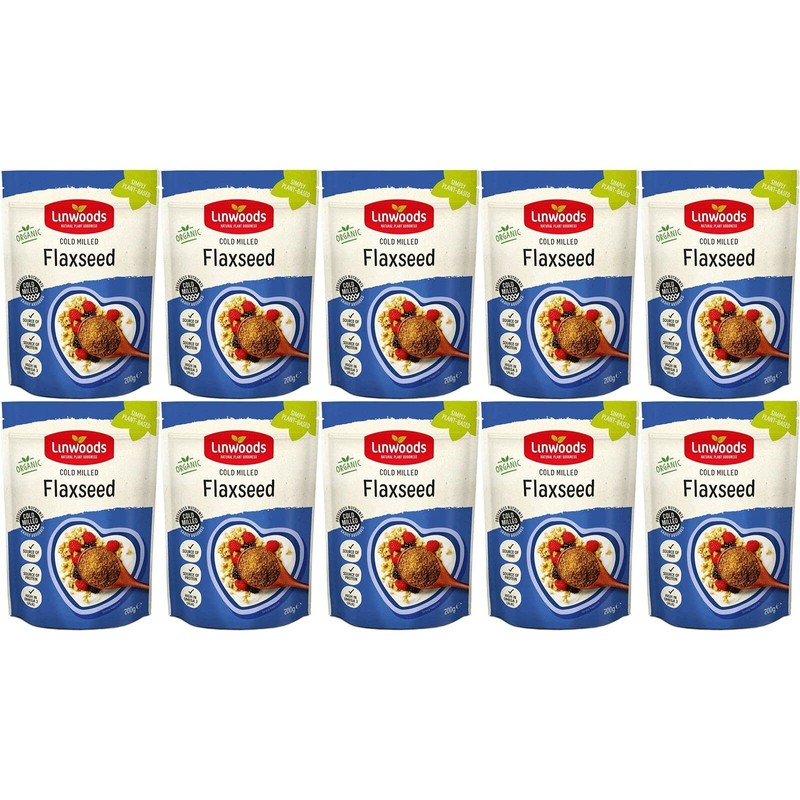 LINWOODS Organic Milled Flaxseed 200g (Pack of 10)