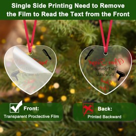 7.6x7CM Hairdresser Acrylic Christmas Ornament Thank You Gifts for Hair Stylist Hairdresser Inspirational Hairstylist Gift for Barber Valentines Day Christmas Retirement Birthday Gifts