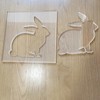 Bunny Router Template, Clear Acrylic, 7.5 x 7.5 inches, for