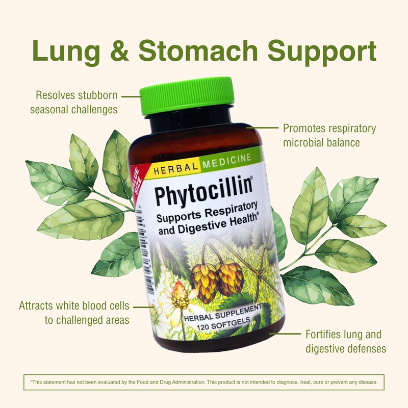 Herbs Etc. Phytocillin - Respiratory & Digestive Health Support Supplement