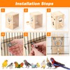 Rypet Transparent Bird Nest Boxes, Wood Parakeet Nesting Box for