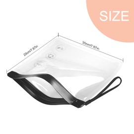 5 Pack TSA Approved Clear Travel Toiletry Bag, Reayou Leakproof Airport Security Liquid Bag 20 x 20cm, Trip Accessories Makeup Essentials Clear TSA Approved Travel Cosmetic Organizer for Men Women