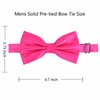 Alizeal Mens Solid Color Adjustable Bow Ties, Hot Pink