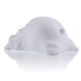 Candellana Funny Painting 3D Sculpture for Colouring in Set with 4 Colours and 2 Brushes Funny Hippo 6 cm High 3D Plaster Figure for Painting as DIY Decoration Home Decoration for Crafts and Jewellery