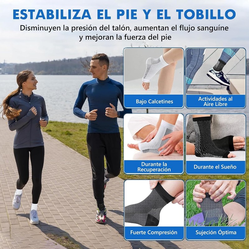 Tobillera para Esguince de Compresión, Tobillera para Fascitis Plantar L/XL