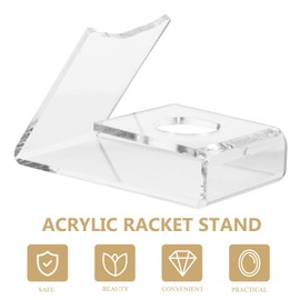 MILISTEN Table Tennis Display Stand Pingpong Supply Table Tennis Bat Holder Table Tennis Racket Base Clear Acrylic Base Displaying Holder Clear Acrylic Paddle Holder Acrylic Racket Stand