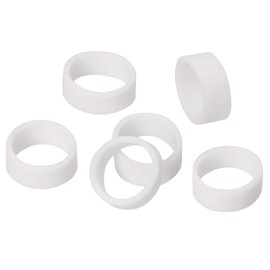 ONLYKXY 100 Pieces Silicone Cable Ties, Data Lines Silicone Cord Ties, Reusable Rubber Rings, Power Cable Tie Straps, Elasticity Coil Ring, Rubber bands (White)