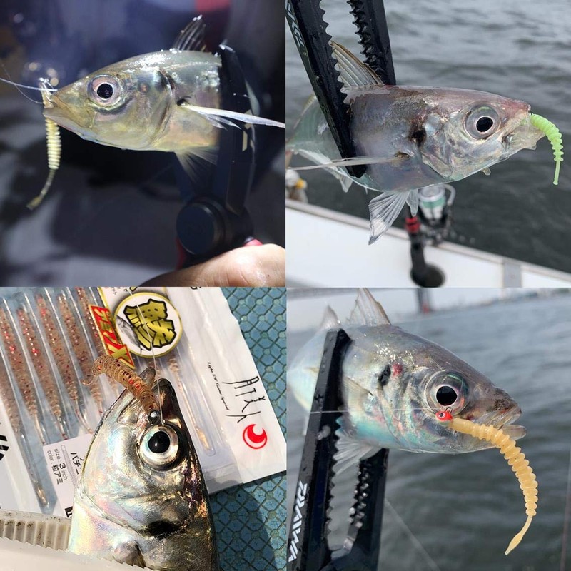 Daiwa Gekkabijin Worm Ajing Beam Baticon Custom, 2.2 Inches, Glow