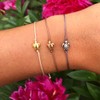 Rose Gold Bracelet Brown Textile Bracelet With Rose Gold Tortoise/Turtle