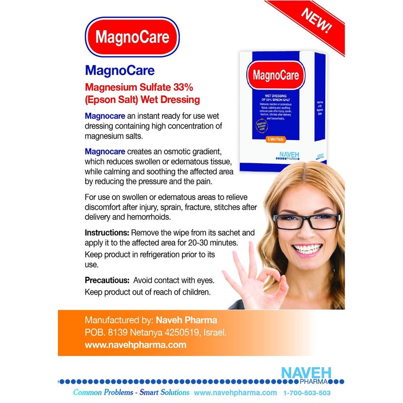 MAGNOX MagnoCare | Magnesium & Epsom Salt Wet Pads to