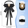 LJBFNN Womens Bow Tie, Black Ribbon Bow Tie for Women,