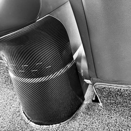 JUIVEEL Carbon Fiber Car Rear Seat Armrest Box USB Charge Plug Trim Cover USB Port Cover Protective Sticker Compatible with Hyundai Ioniq 5 N Accessories