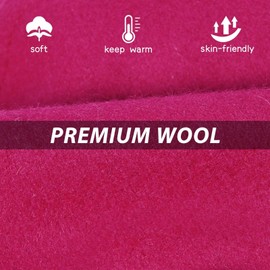 GADIEMKENSD Winter Bucket Hat - Premium Wool, Packable, Plain Colors, Warm Soft Felt Wool Bucket Hats for Women Men Unisex Casual Outdoor Hiking Fisherman Cap Pink M