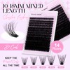 Eyelash Extensions, 3D Natural Eyelash Clusters, Lashes, 60D-10-18 mm, Reusable