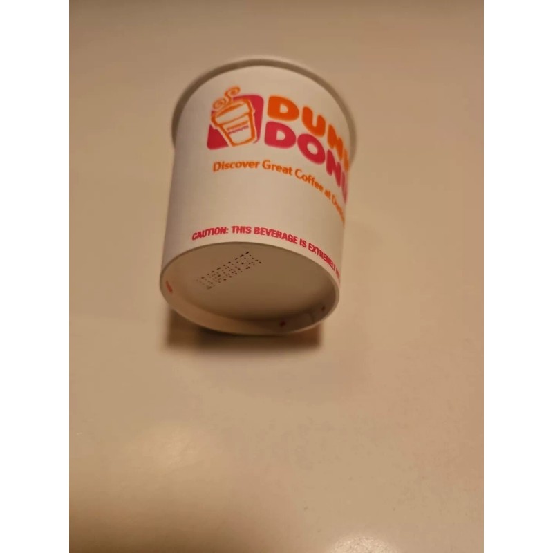 Dunkin' Donuts ONE Dunkin Donuts 4OZ White Paper Store Coffee