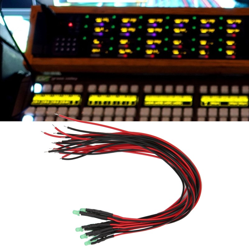 100Pcs LED Pre Wired LightEmitting Diode 12V Round Head High