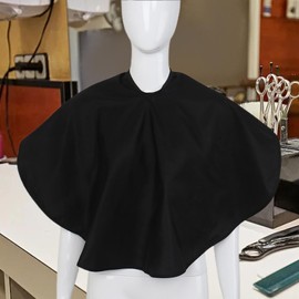 Harilla Salon Barber Cape Hair Cutting Cape Polyester Hair Dye Cape Makeup Apron for Hair Beauty Hair Cutting Dyeing Hairdresser, black