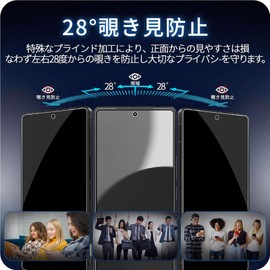 iCarez 覗き見防止フィルム AQUOS R10 ガラスフィルム 【旭硝子素材製-2枚xのぞき見防止 保護フィルム】アクオス R10 強化 ガラス 28° 横から見えない 保護フィルム 電磁波防止 指紋防止 耐衝撃 自動吸着 気泡防止 ICFKR102M