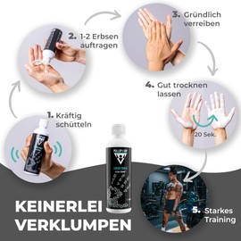 PULLUP & DIP Liquid Chalk Flüssige Kreide für perfekten Grip bei Klettern, Bouldern, Gewichtheben und Calisthenics - Schnell trocknend, extra stark & abwaschbar