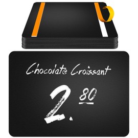 10 Pack Rustic Adhesive Mini Chalkboard Signs - Chalk Sign - Easy to Write and Wipe Out - for Liquid Chalk Markers and Chalk - Self Adhesive Food Labels for Party - Small Chalk Boards Signs for Food