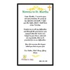 Novena to St Martha Laminated Prayer Card Blessed by Pope