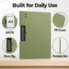 A4 Clipboard Folder with Protective Cover, Plastic Document Organizer and